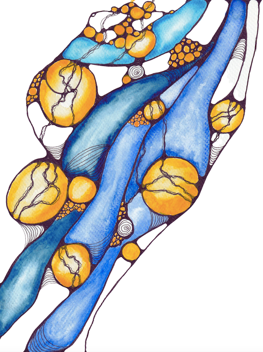 Blue and yellow dream || Neurographica Collection